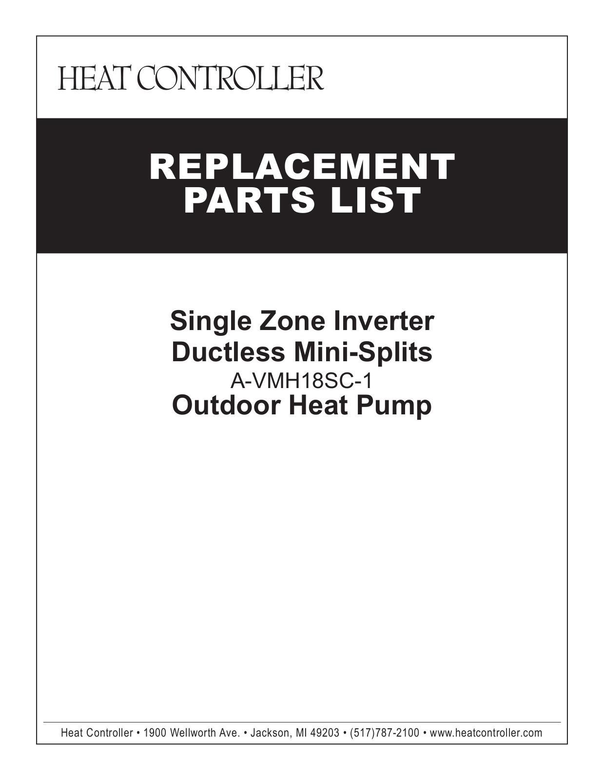 Comfort-aire A-vmh18sc-1 Owner's Manual