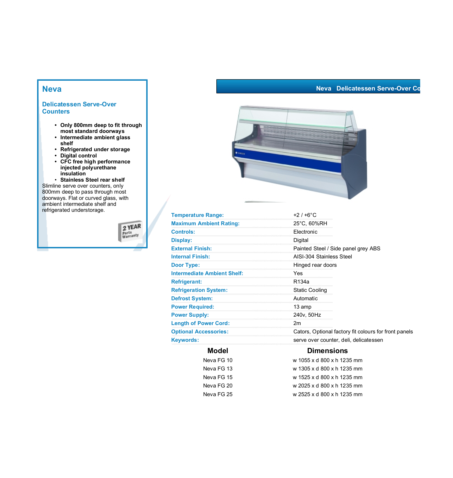 Valera NEVA DATASHEET