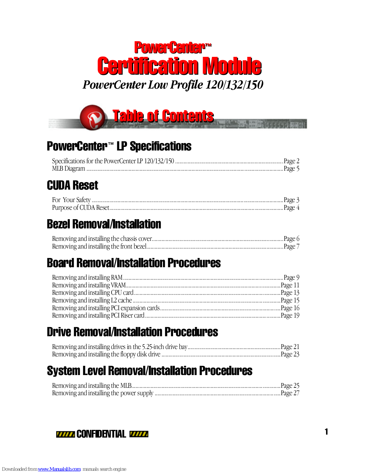 PowerCenter 120, 132, 150 User Manual