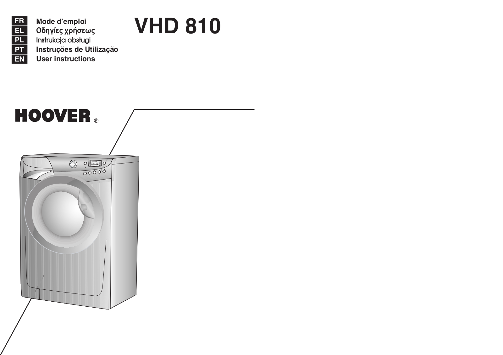 HOOVER VHD 810 User Manual