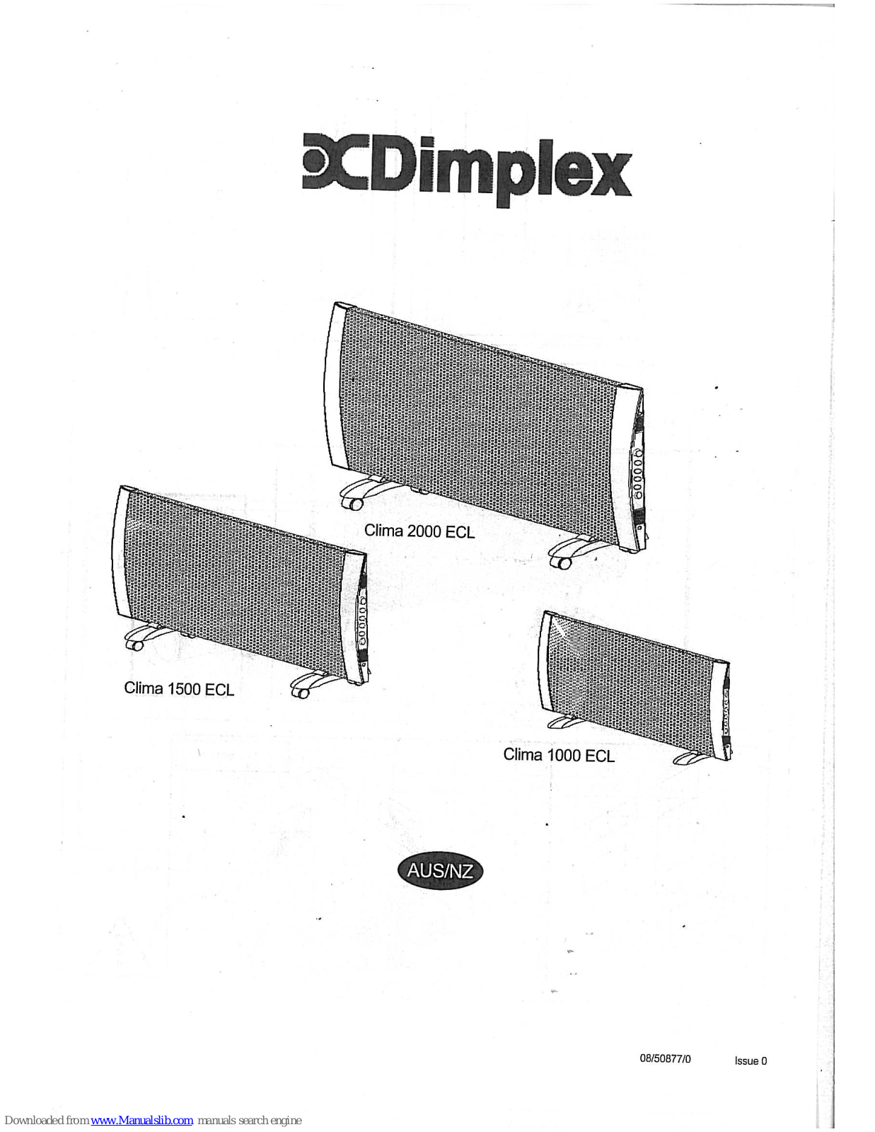 Dimplex Clima 2000 ECL, Clima 1000 ECL, Clima 1500 ECL Instructions Manual