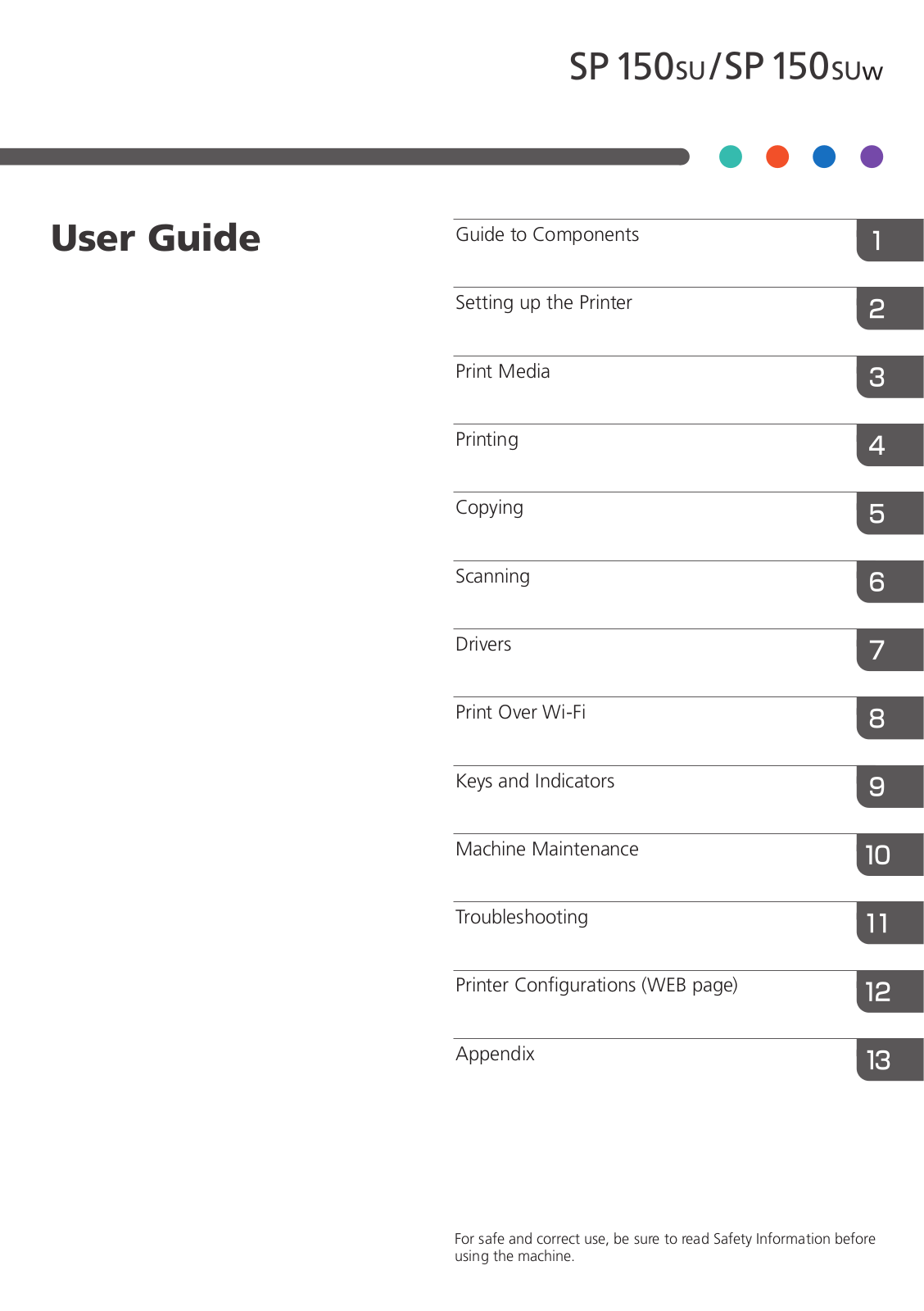 Ricoh SP 150 SU User Guide