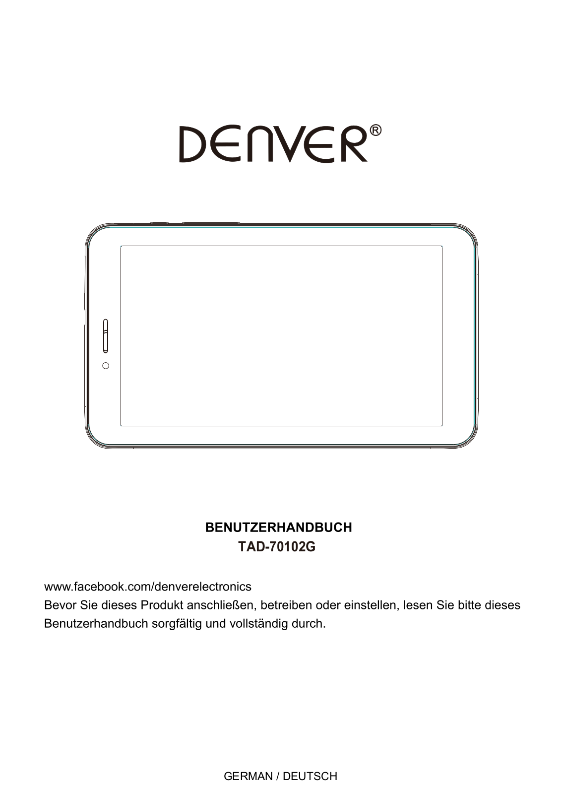 Denver TAD-70102G User Manual