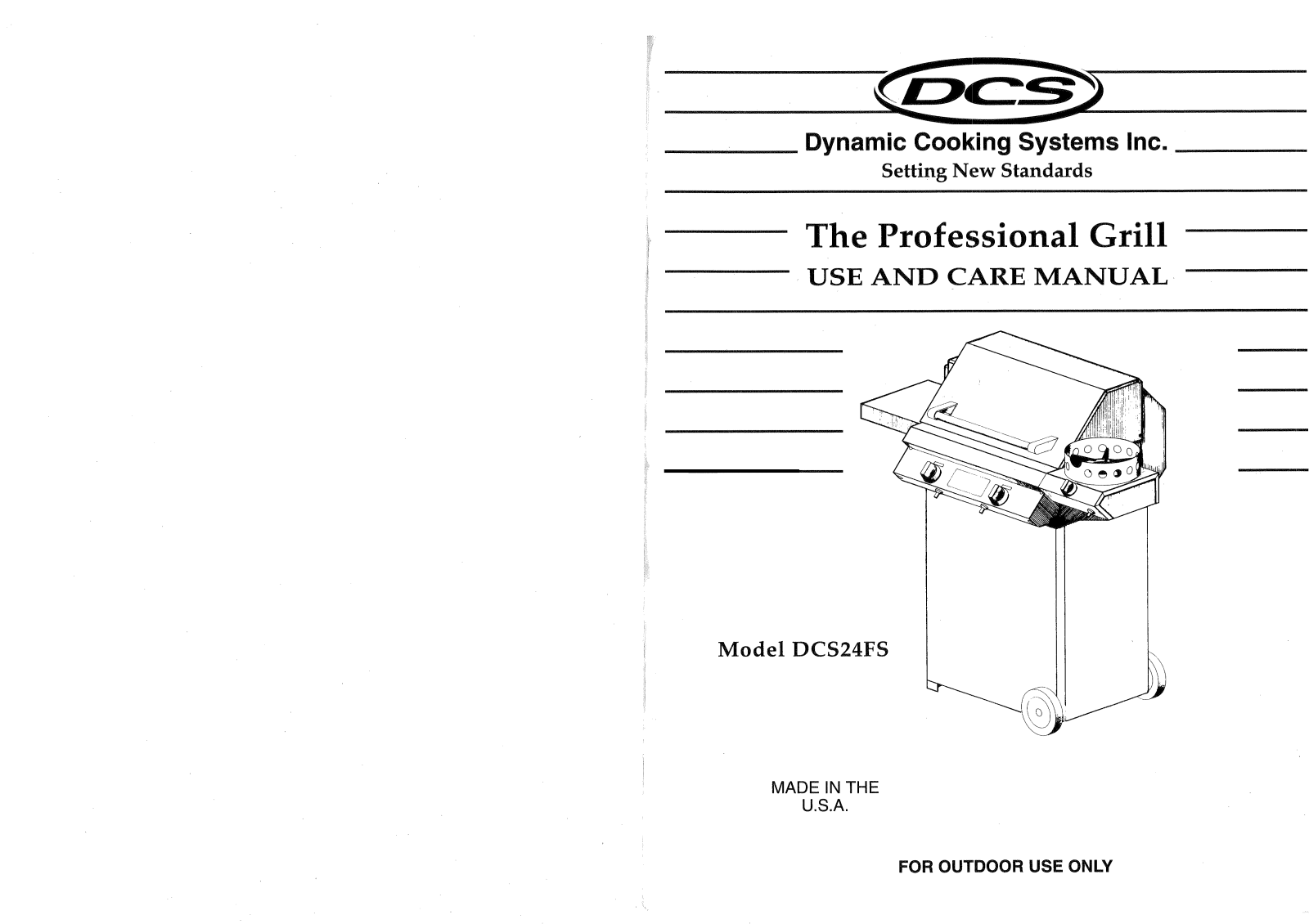 Dcs Dcs24fs Owner's Manual