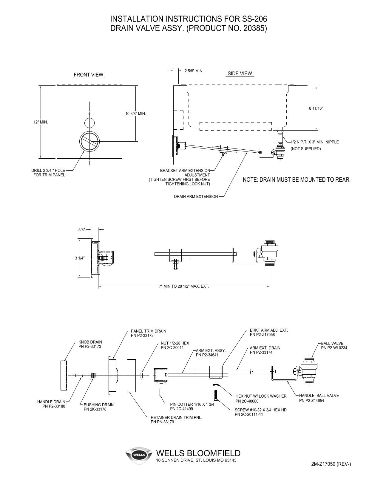 Wells SS206 Installation  Manual