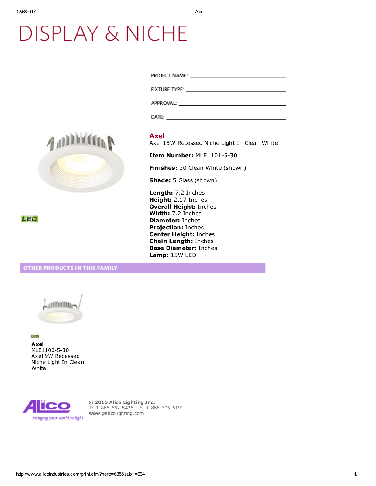 Alico LED1998 Specifications - ManualMachine.com