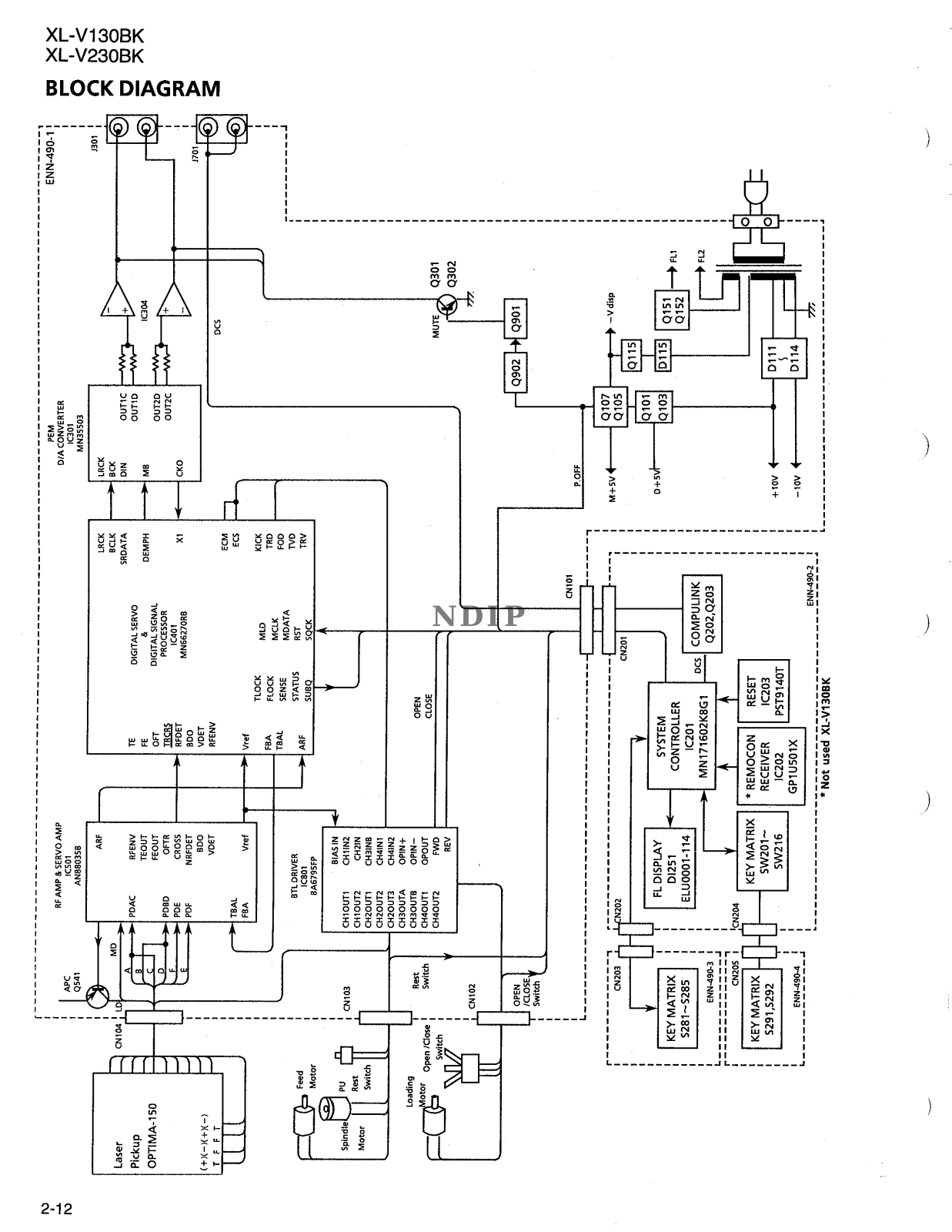 JVC XL-V130BK, XL-V230BK Schematics