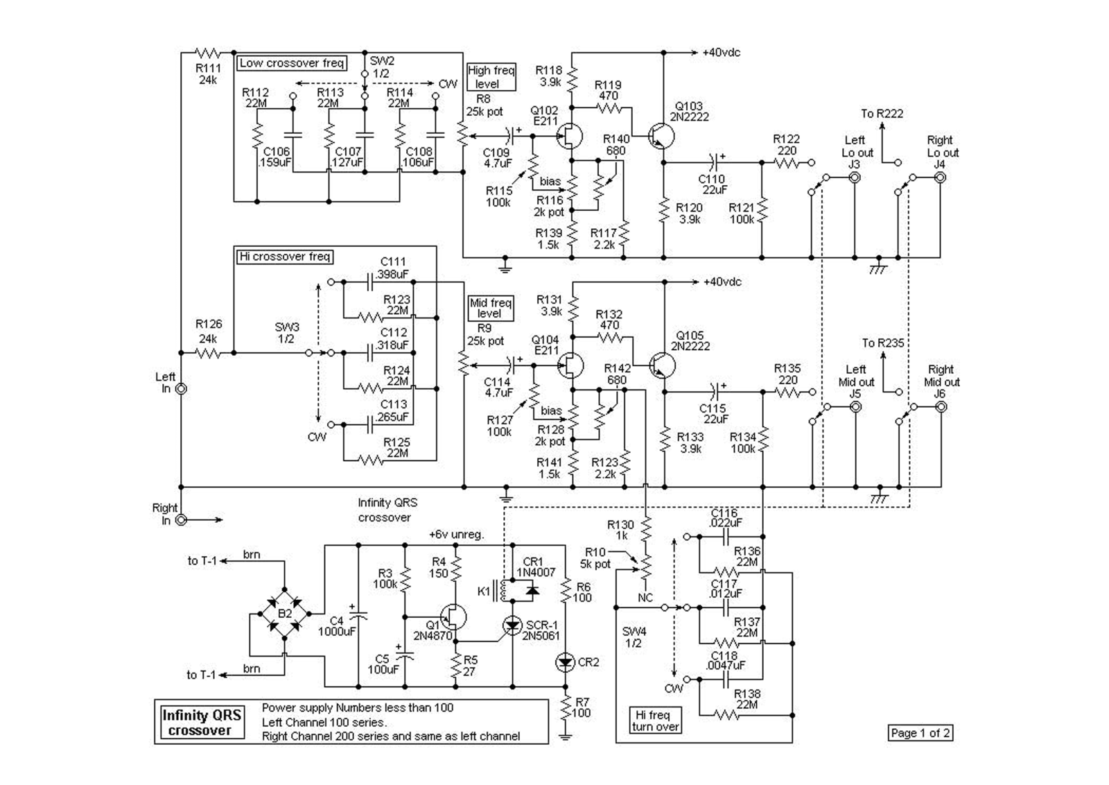 Infinity QSR Schematic