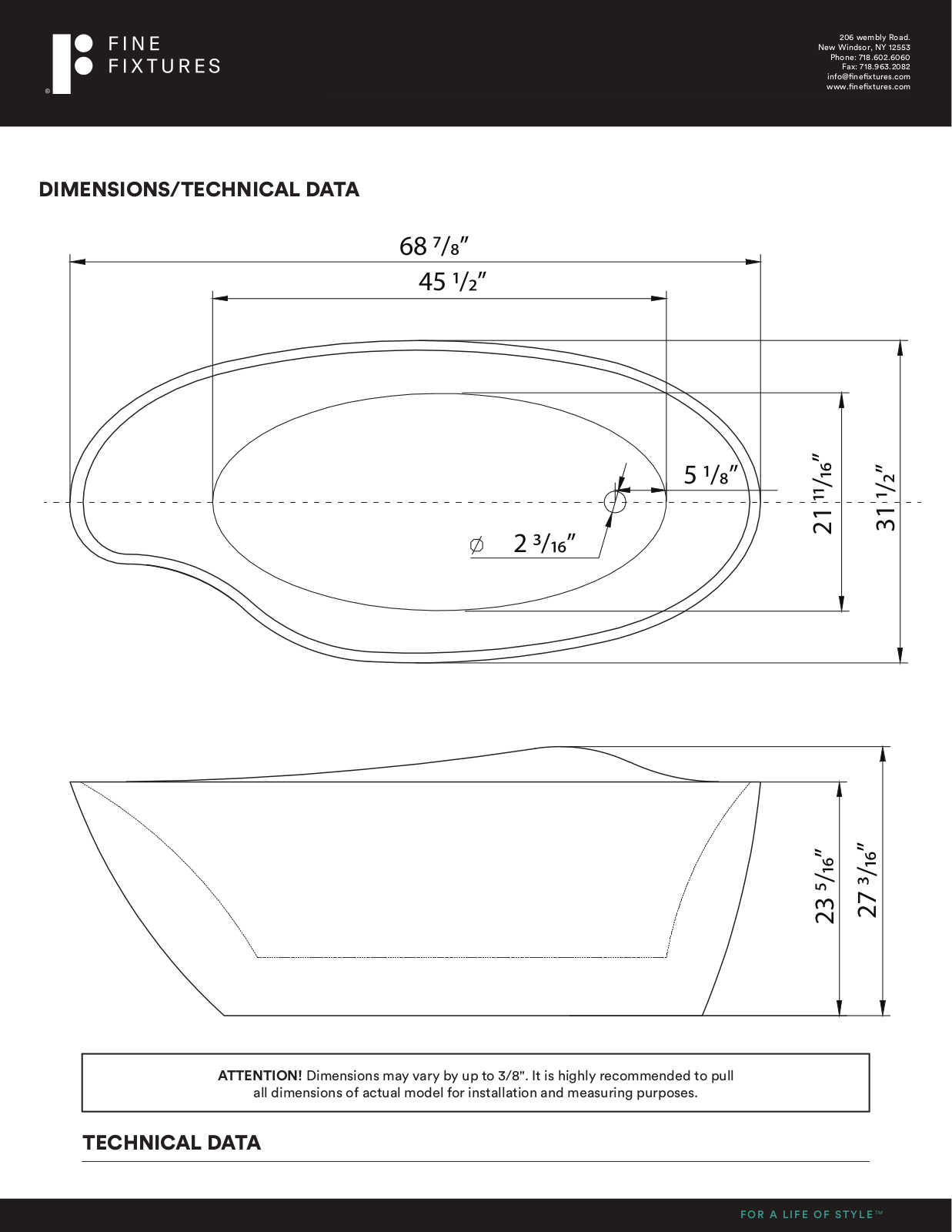 Fine Fixtures EAFK1132 Specifications - ManualMachine.com