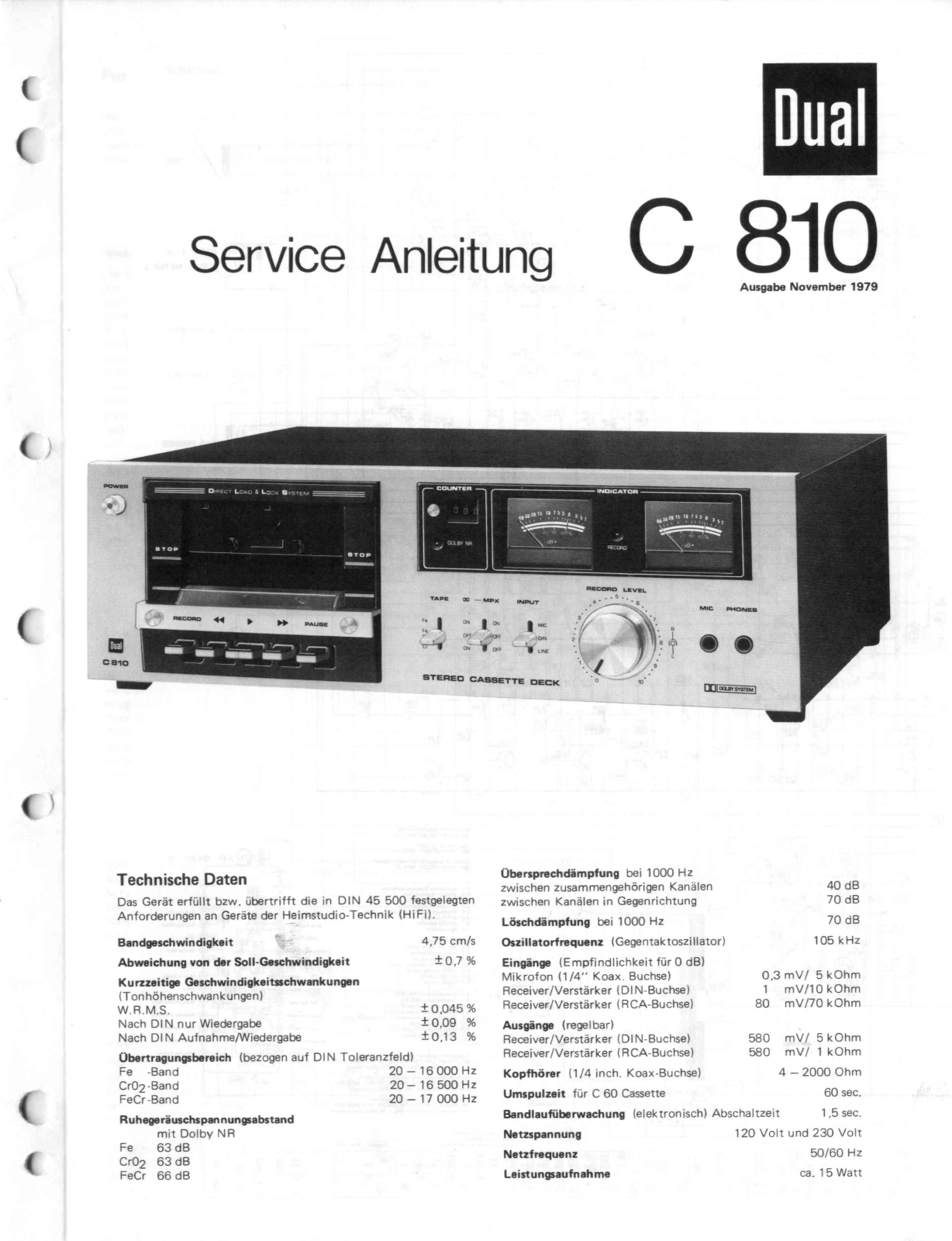 Dual C-810 Service Manual