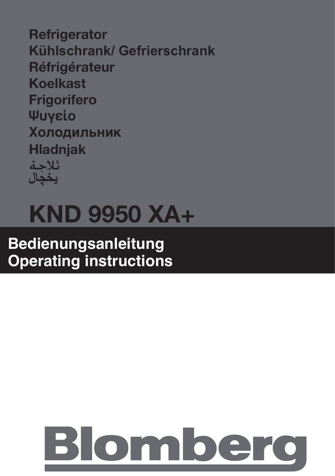 Blomberg GSN 9585 A User Manual