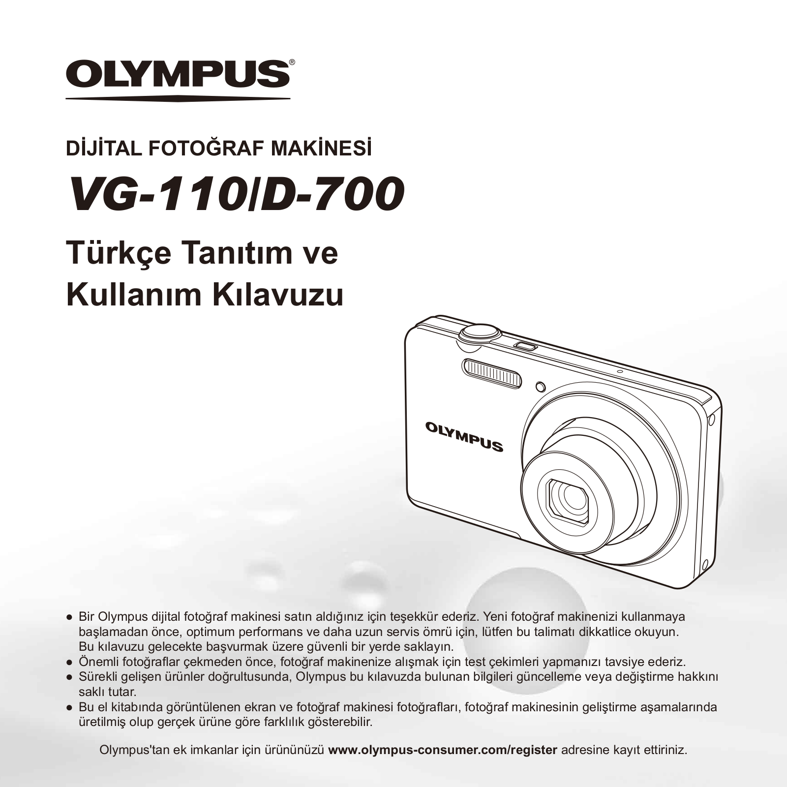 OLYMPUS VG-110, D-700 User Manual