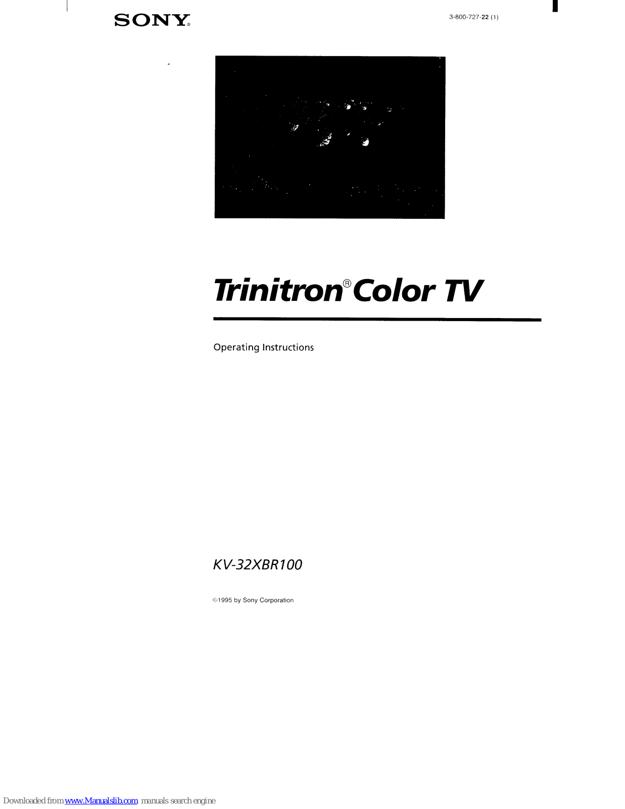 Sony Trinitron KV-32XBR100 Operating Instructions Manual