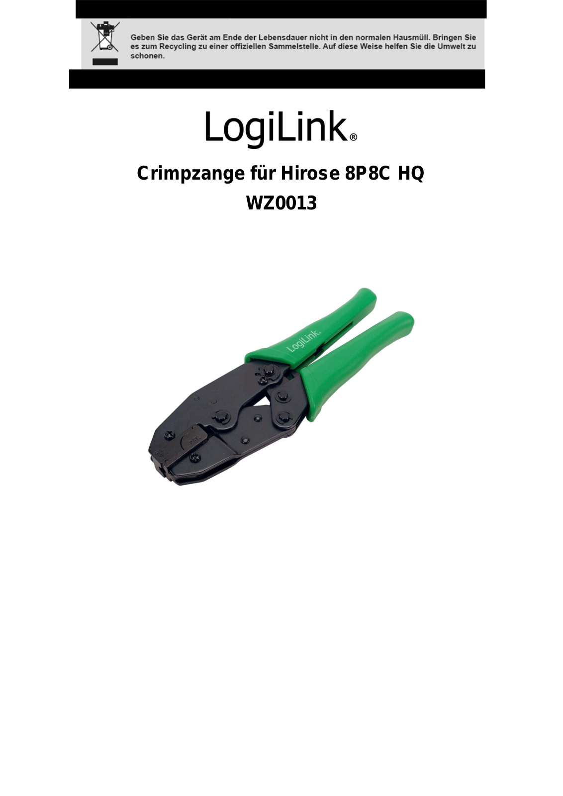 LogiLink WZ0013 User guide