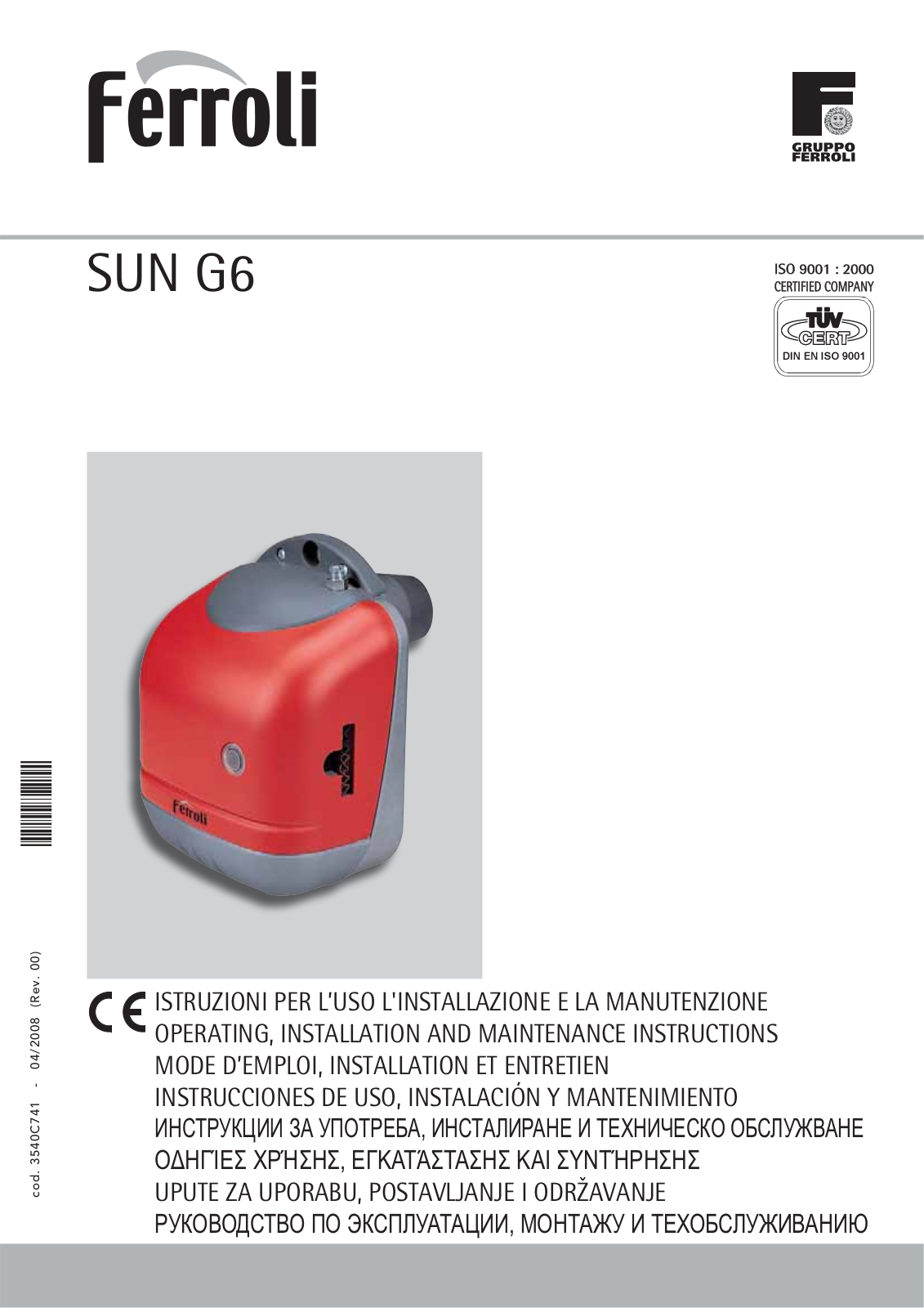 Ferroli SUN G 6 User Manual