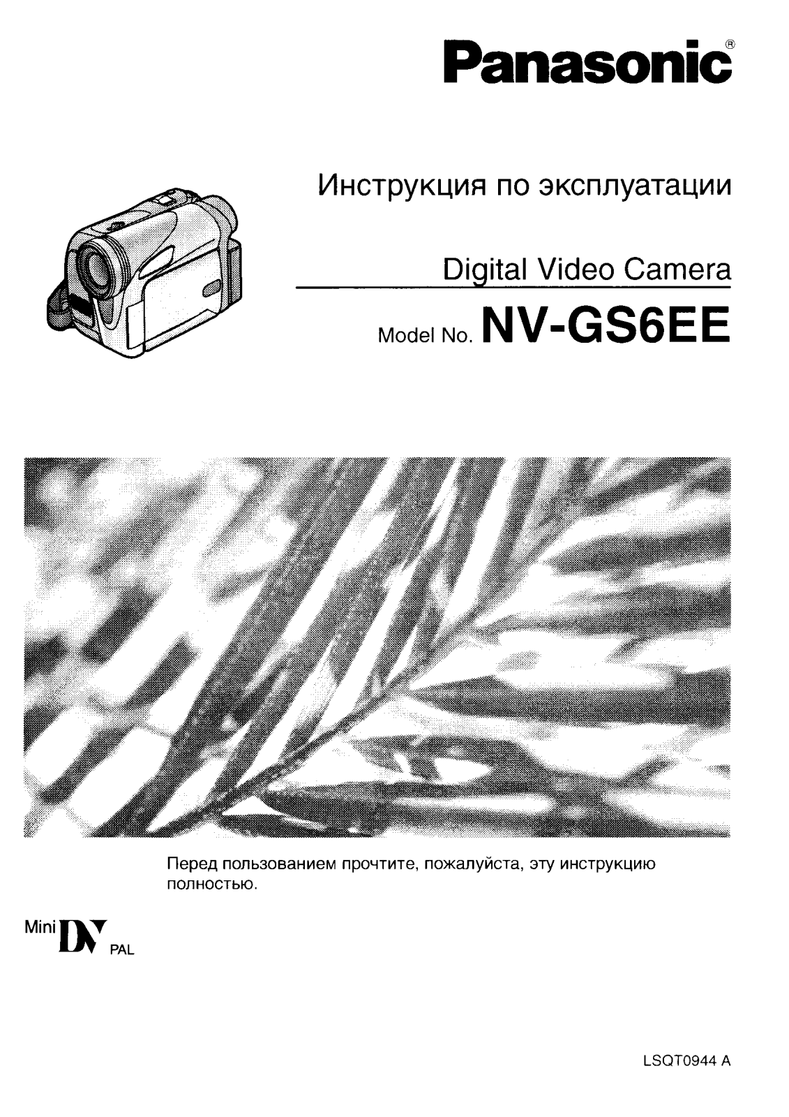 Panasonic NV-GS6EE User Manual