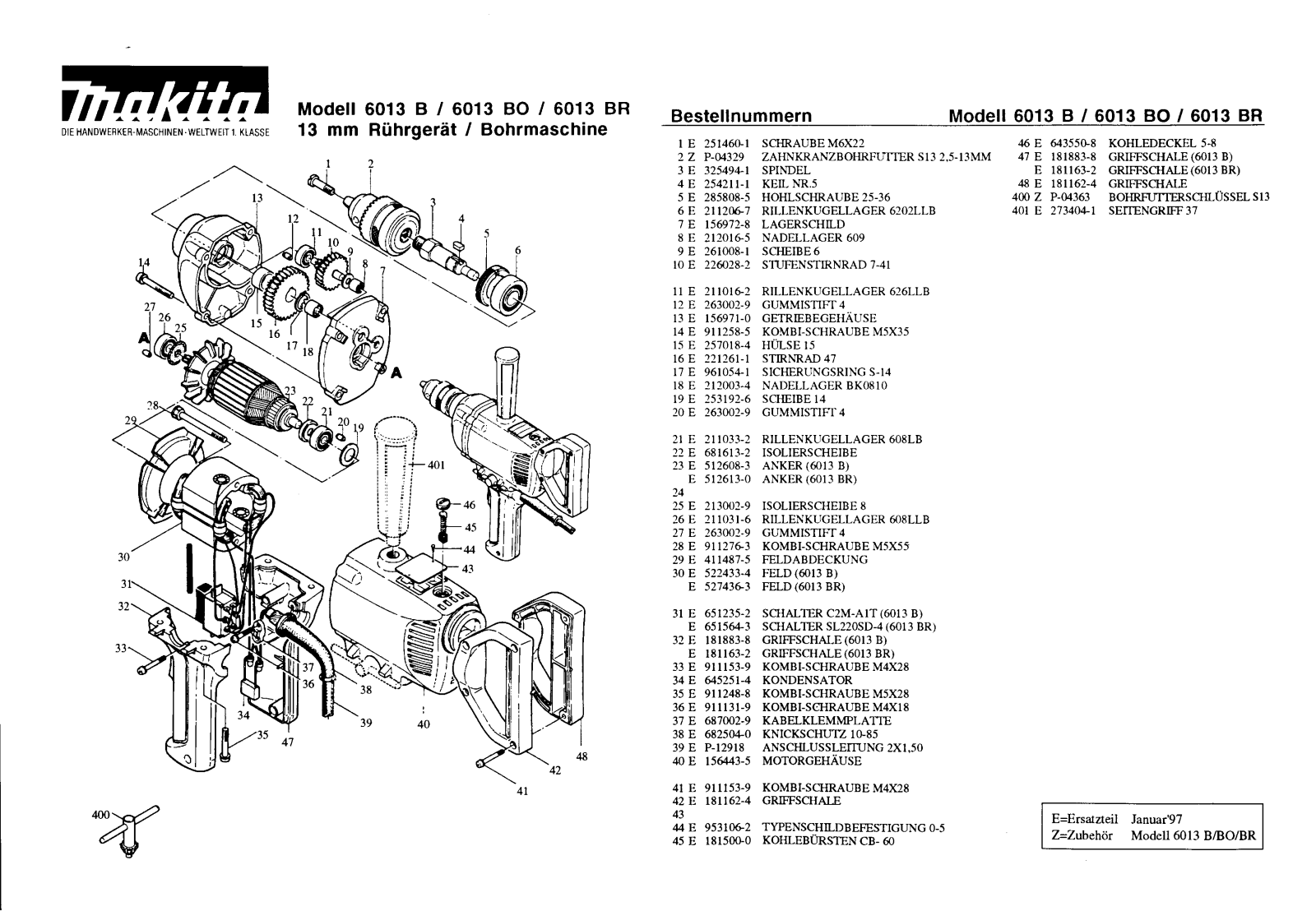 Makita 6013BR, 6013B User Manual