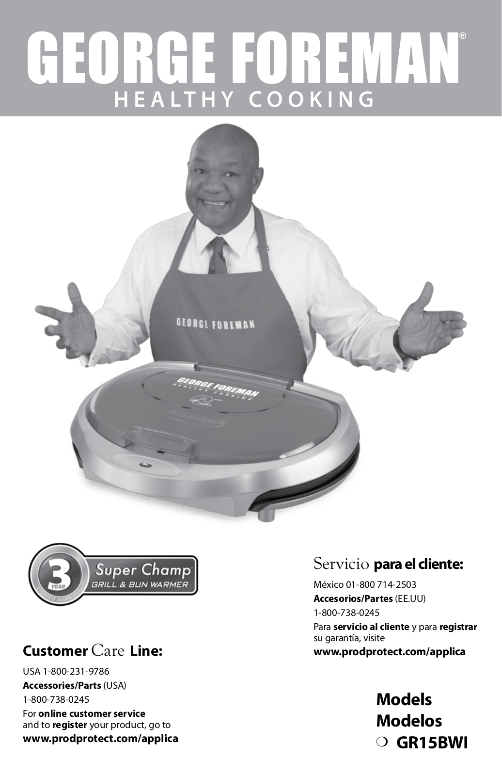 George Foreman GR15BWI User Manual