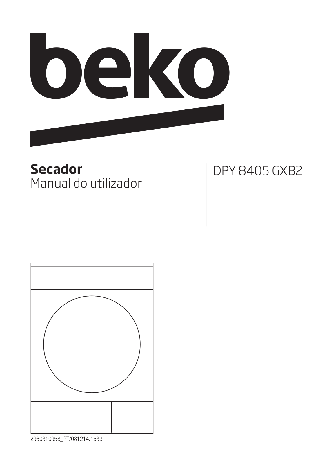 Beko DPY 8405 GXB2 User manual