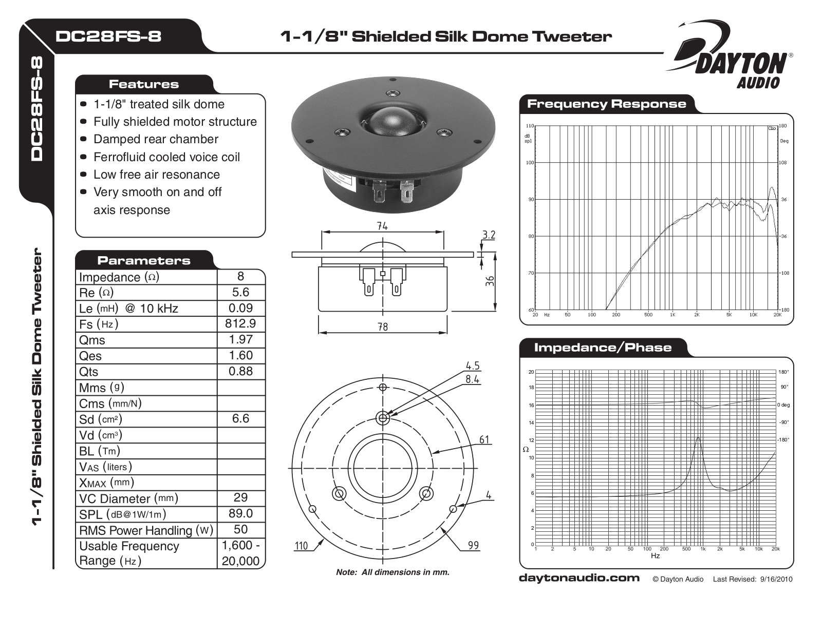 Dayton DC28FS-8 1-1 User Manual