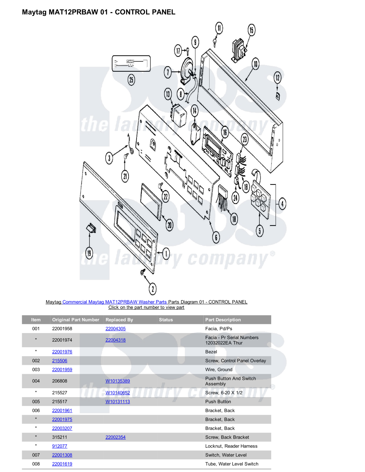 Maytag MAT12PRBAW Parts Diagram