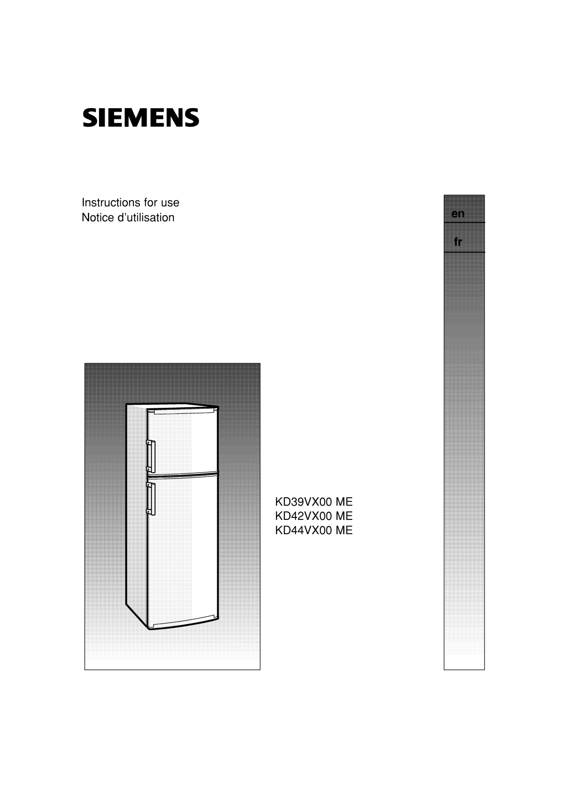 Siemens KD42VX00ME User Manual