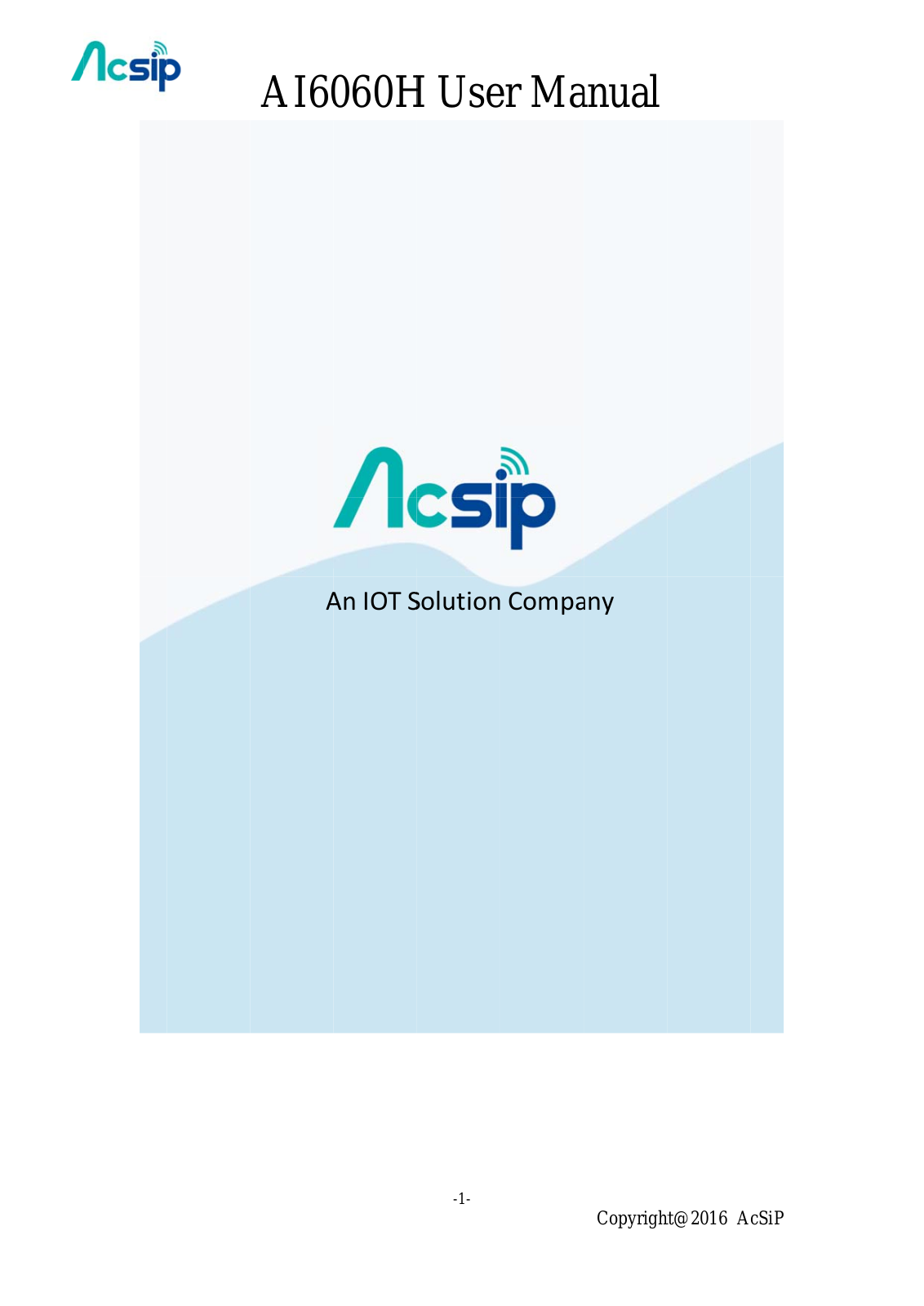 AcSiP Technology AI6060H User Manual