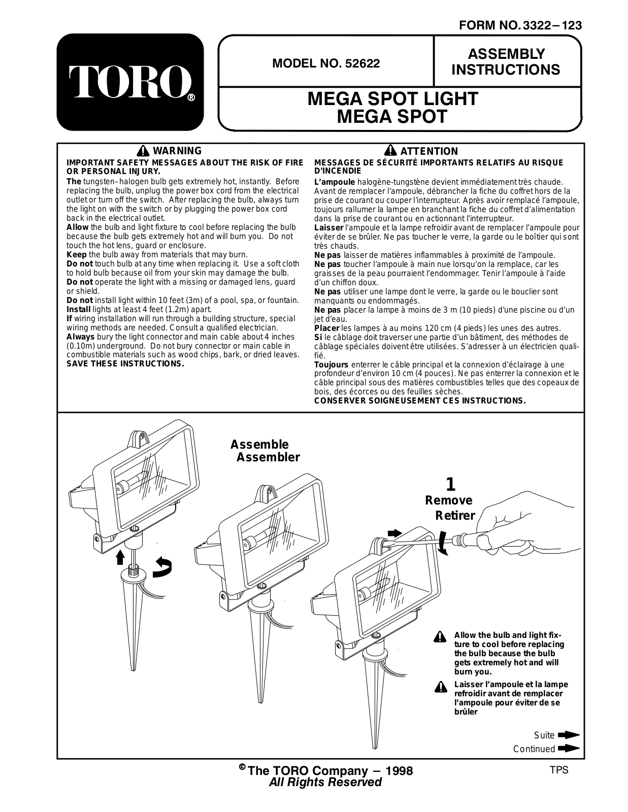 Toro 52622 Installation Instructions