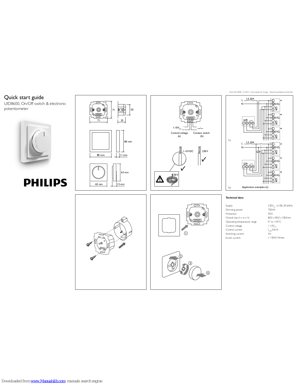 Philips UID8600 Quick Start Manual