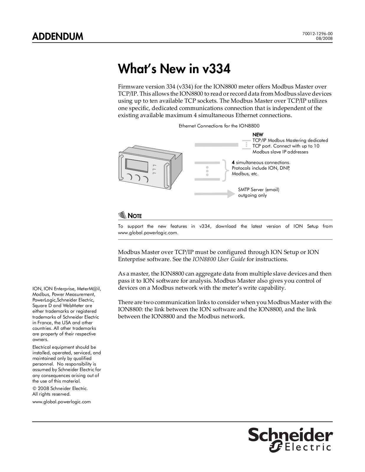 Schneider Electric V334 User Manual