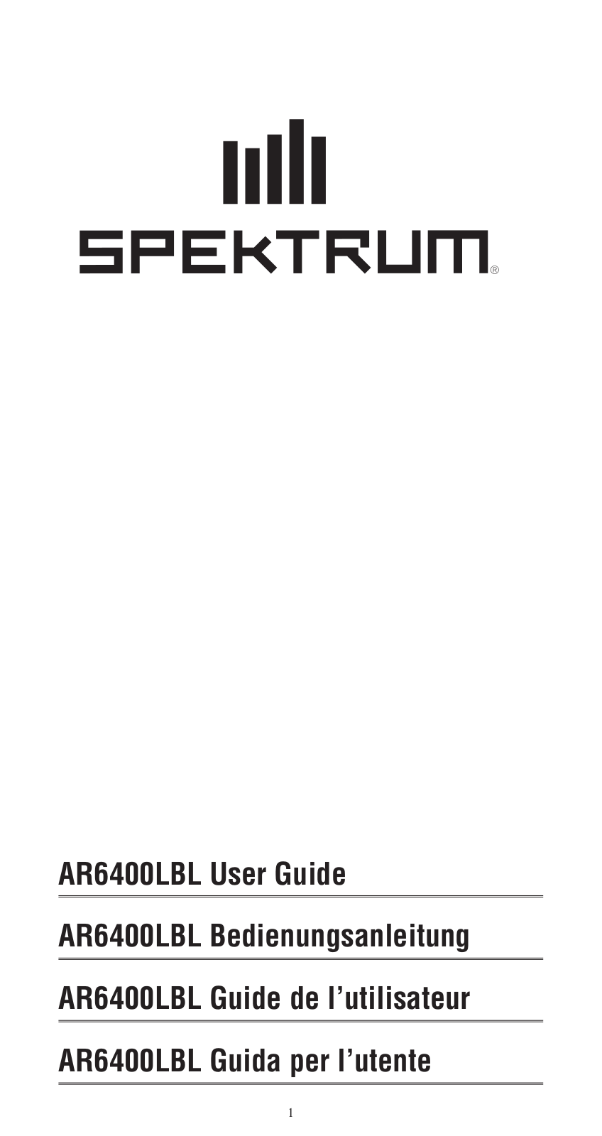 Spektrum SPMAR6400LBL User Manual