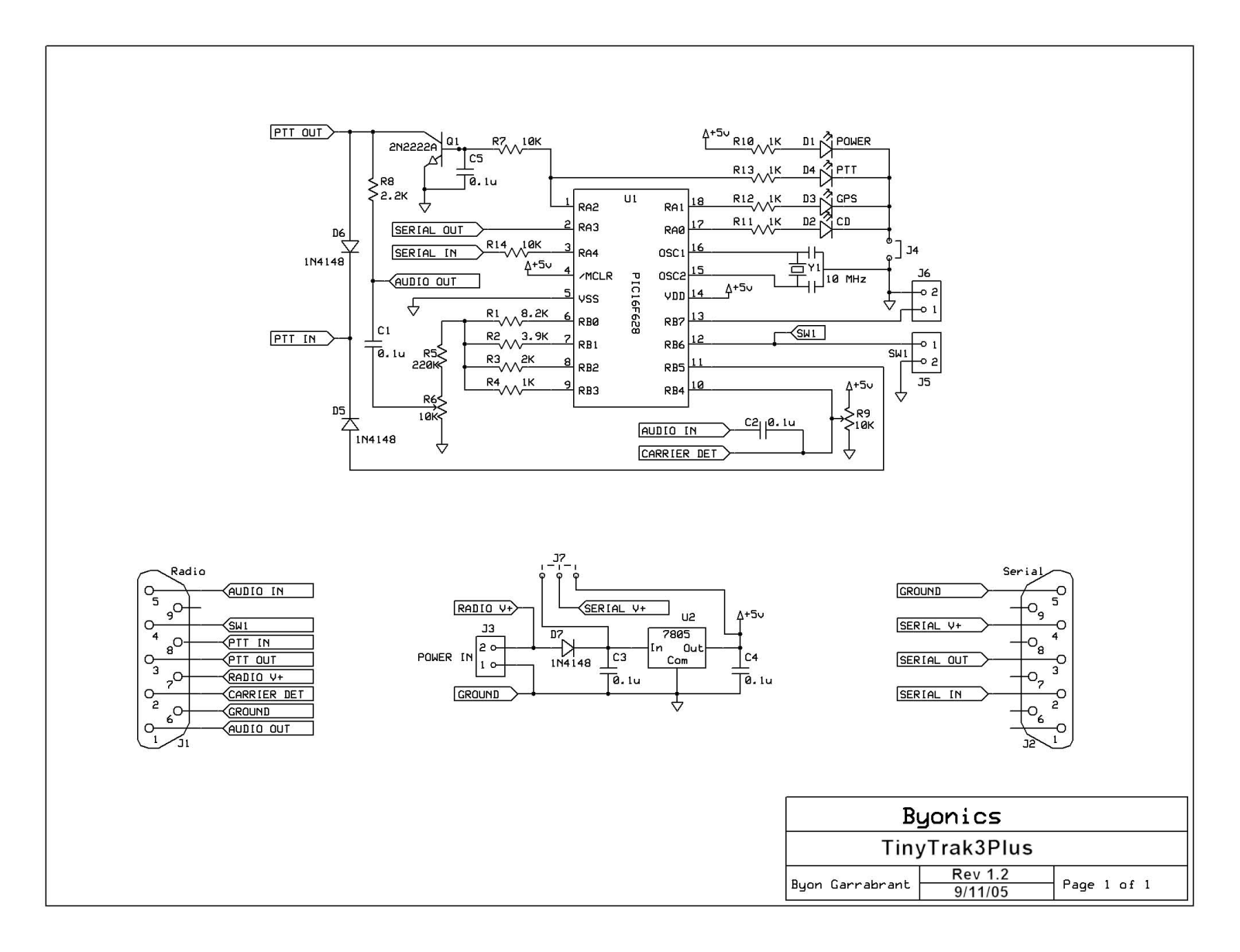 Byonics TinyTrak3Plus Schematics - ManualMachine.com