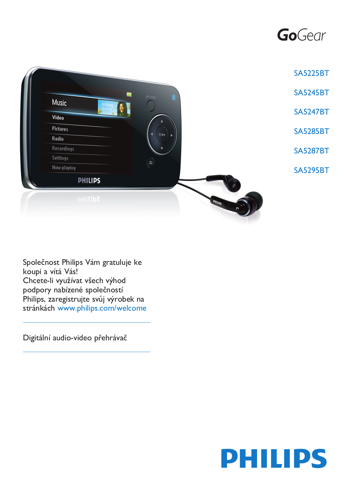 PHILIPS SA5245BT User Manual