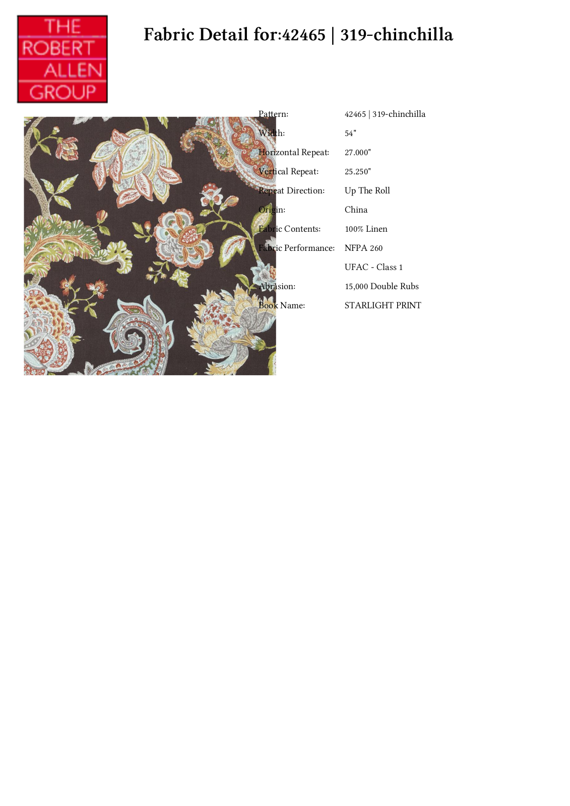 Duralee CRAL4784 Specifications - ManualMachine.com