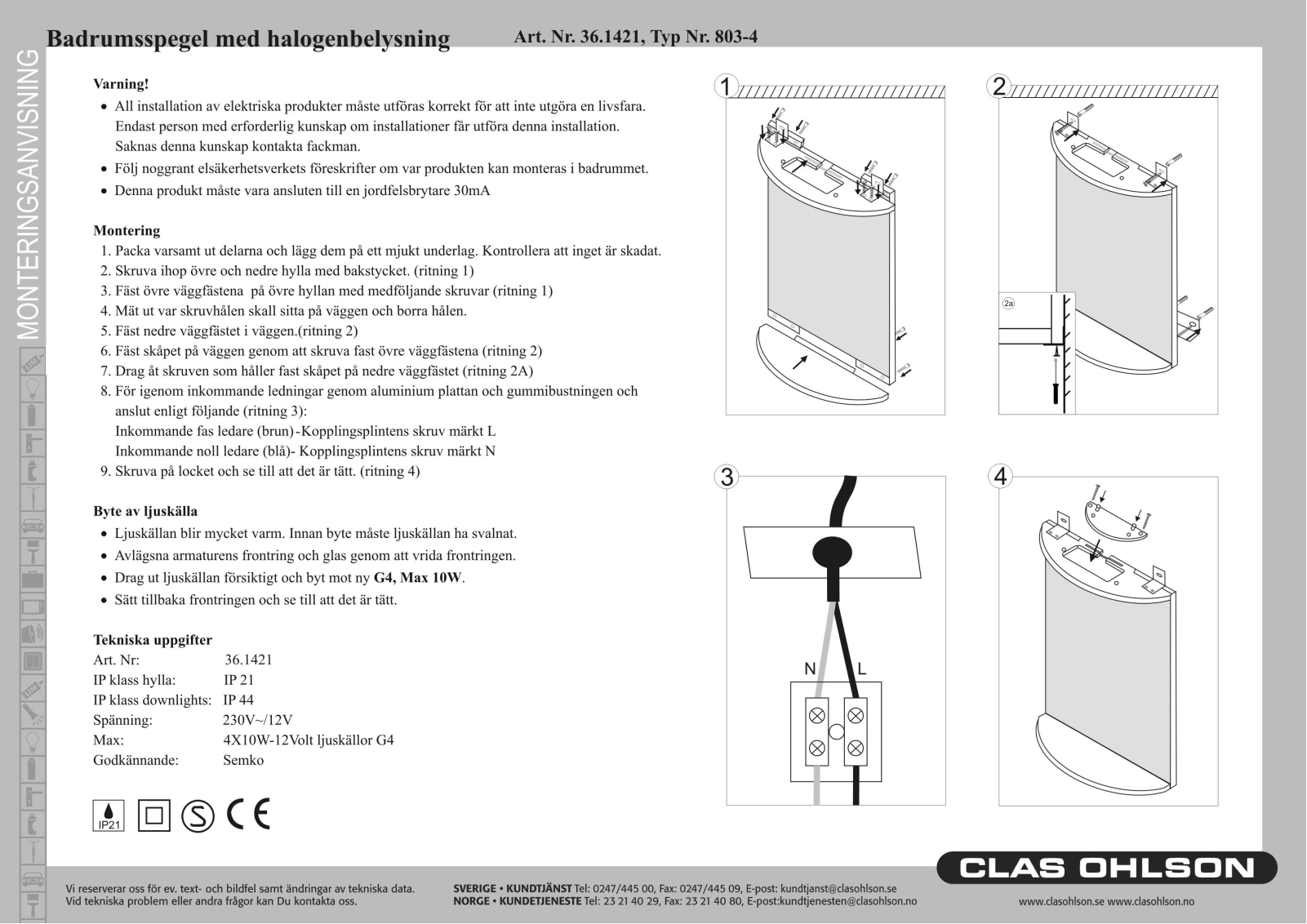 NORTHLIGHT 803-4 User manual - ManualMachine.com
