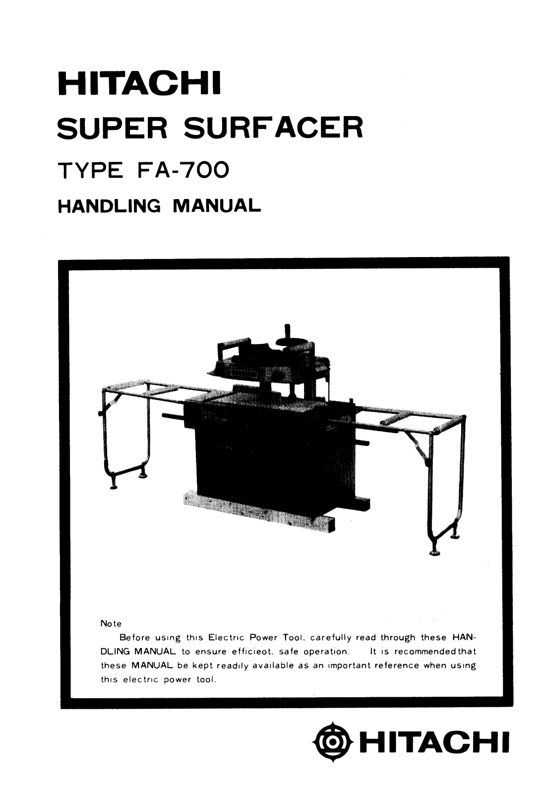 Hitachi FA700 User Manual