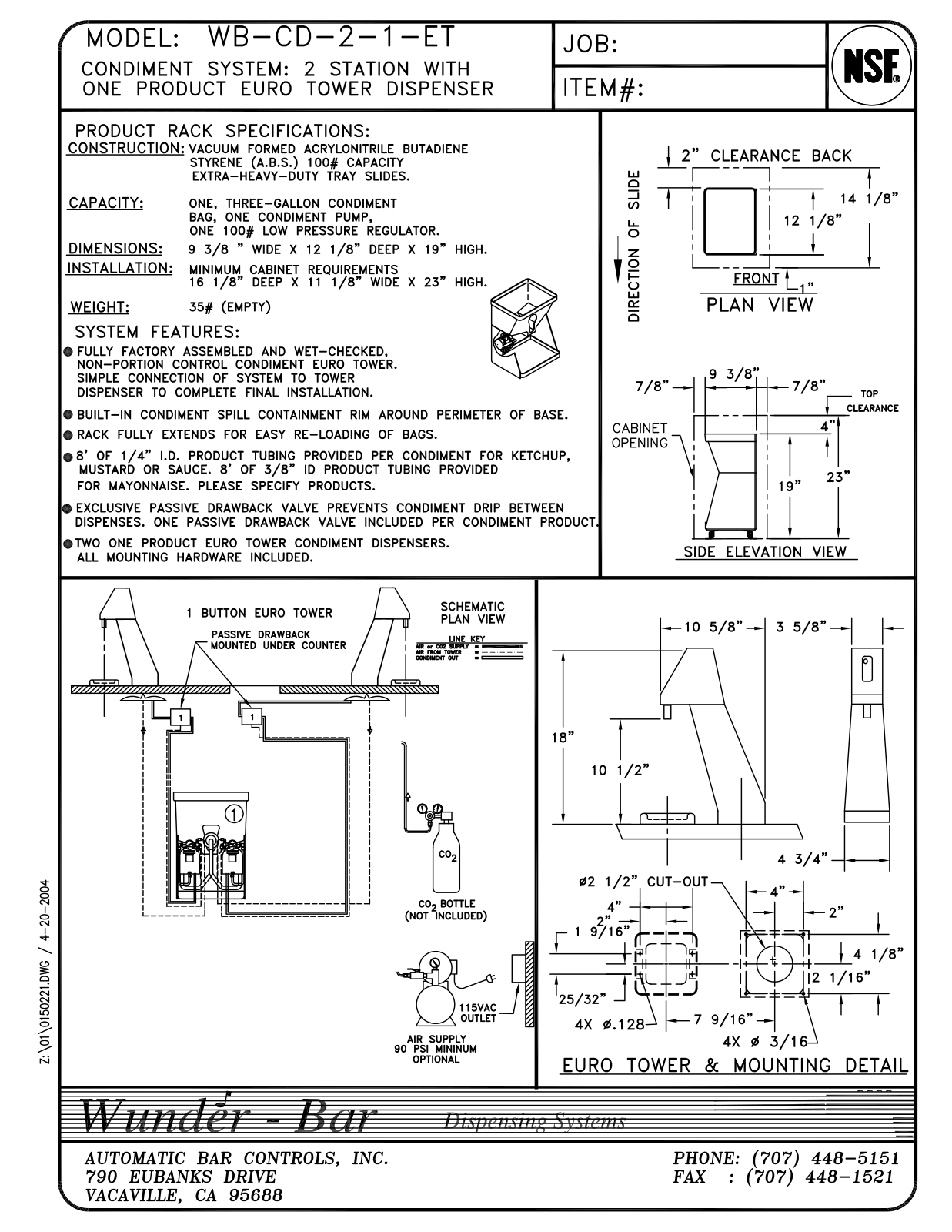 Wunder Bar WB-CD-2-1-ET User Manual