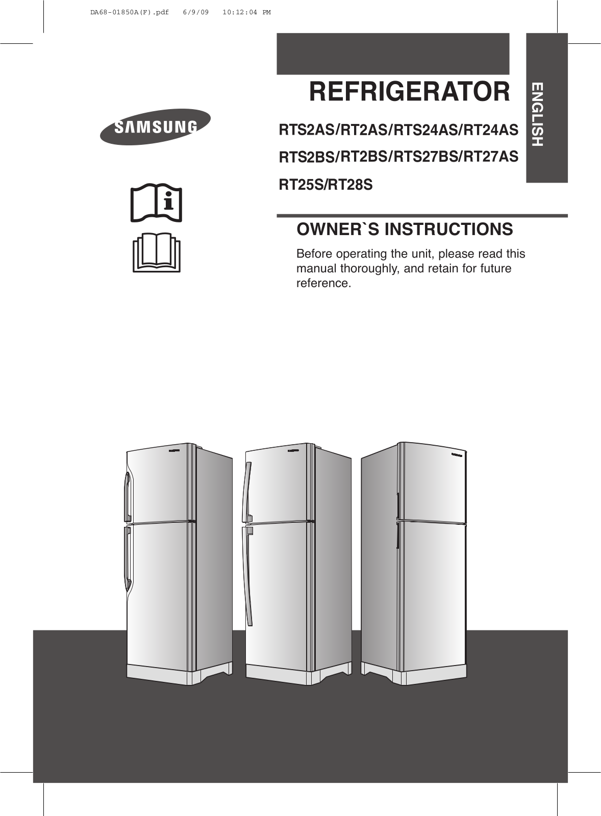 SAMSUNG RTS2AS, RT2AS, RTS24AS, RT24AS, RTS2BS User Manual - ManualMachine.com