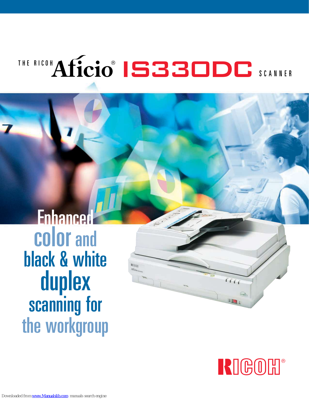 Ricoh IS330DC - IS - Flatbed Scanner, Aficio IS330DC Operating Instructions Manual