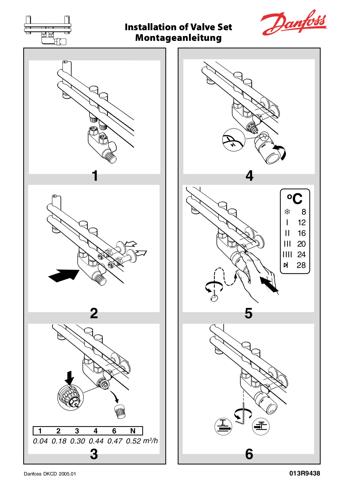 Danfoss Valve Set Montageanleitung Installation guide