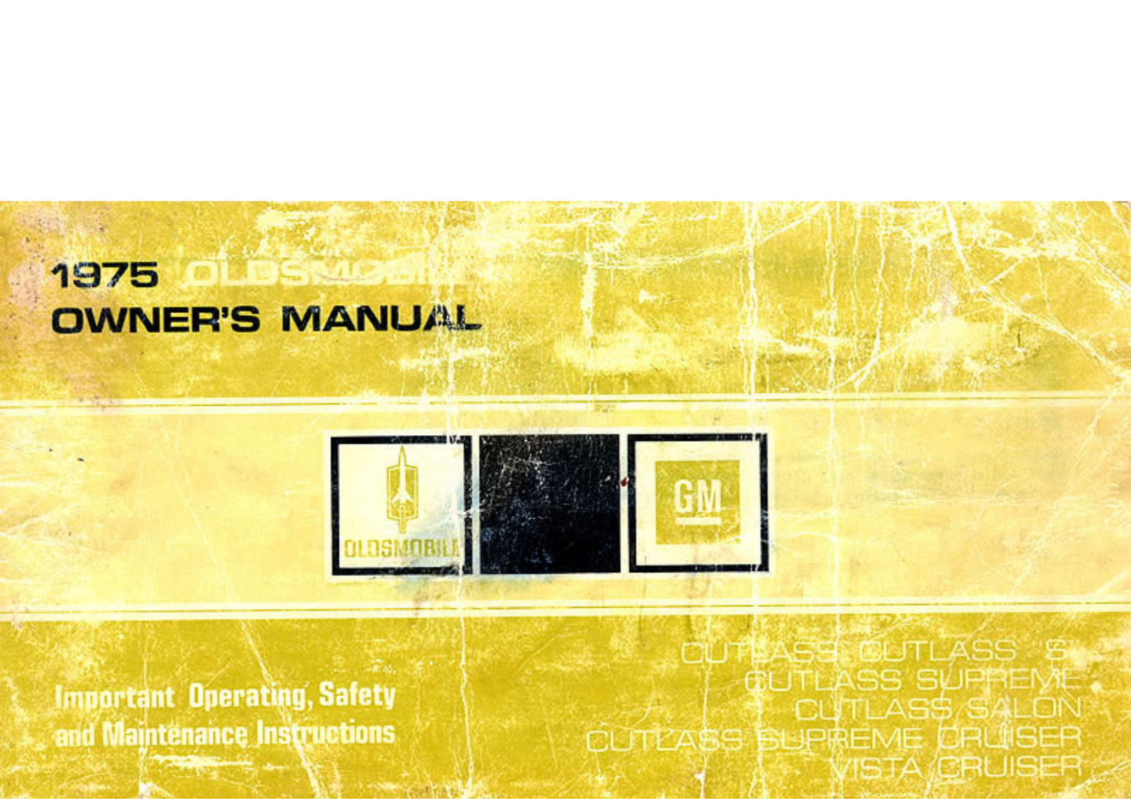 Oldsmobile Supreme 1975, Cutlass 1975 User Manual