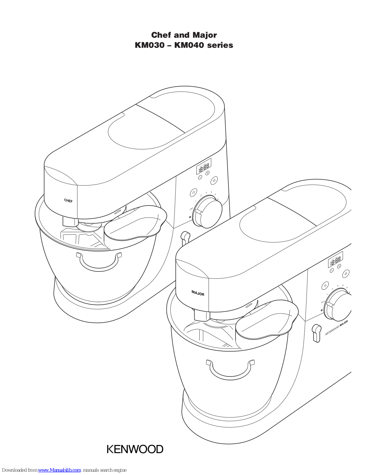 Kenwood Chef KM030 Series, Major KM040 Series Instructions Manual