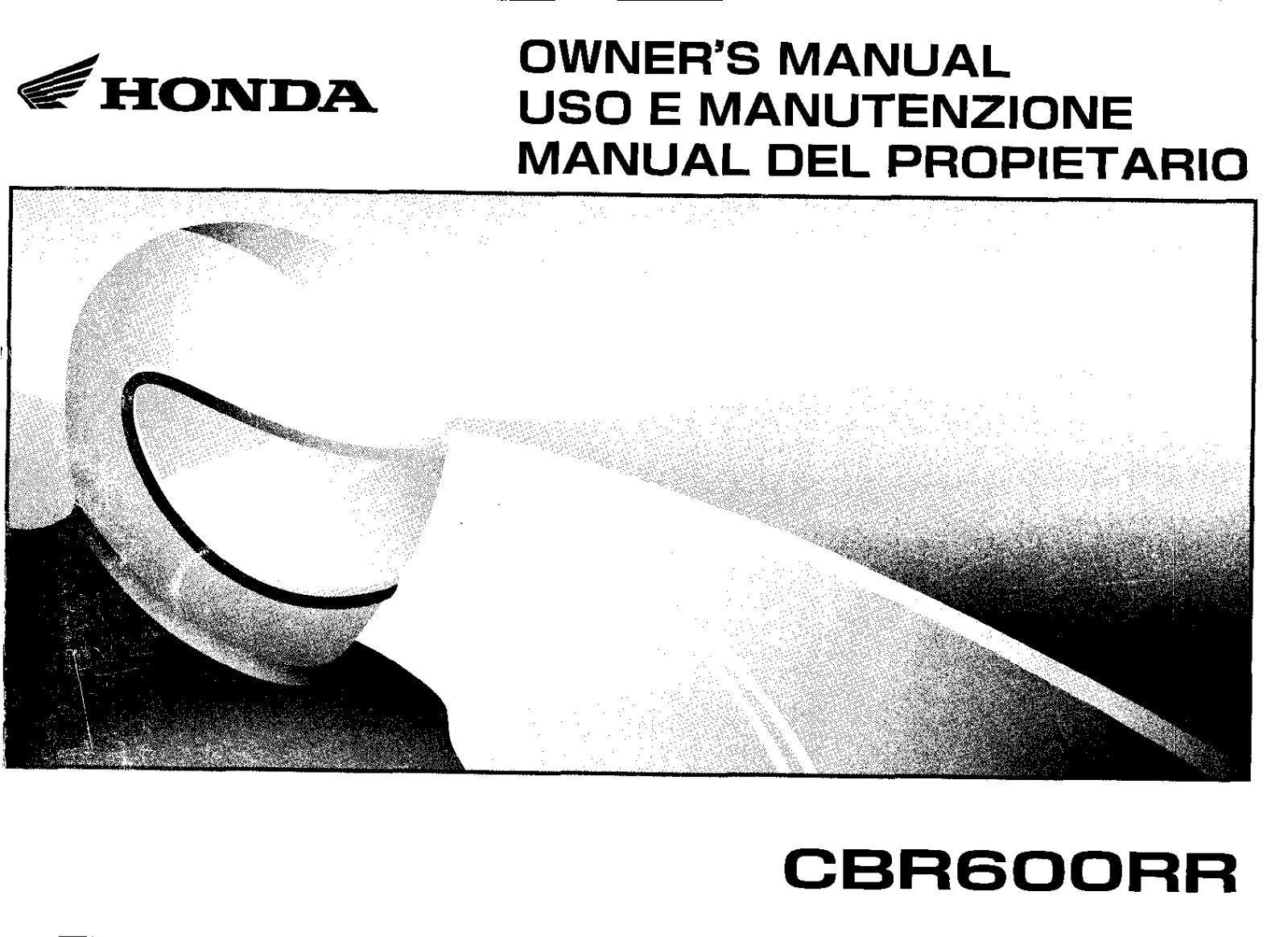 Honda 2004CBR600RR Owner's Manual