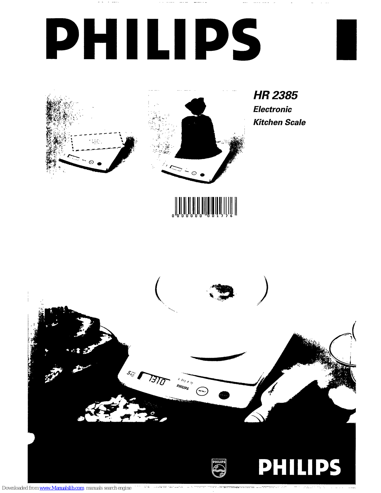 Philips HR2385/01, HR2385/00, HR 2385 Specification Sheet