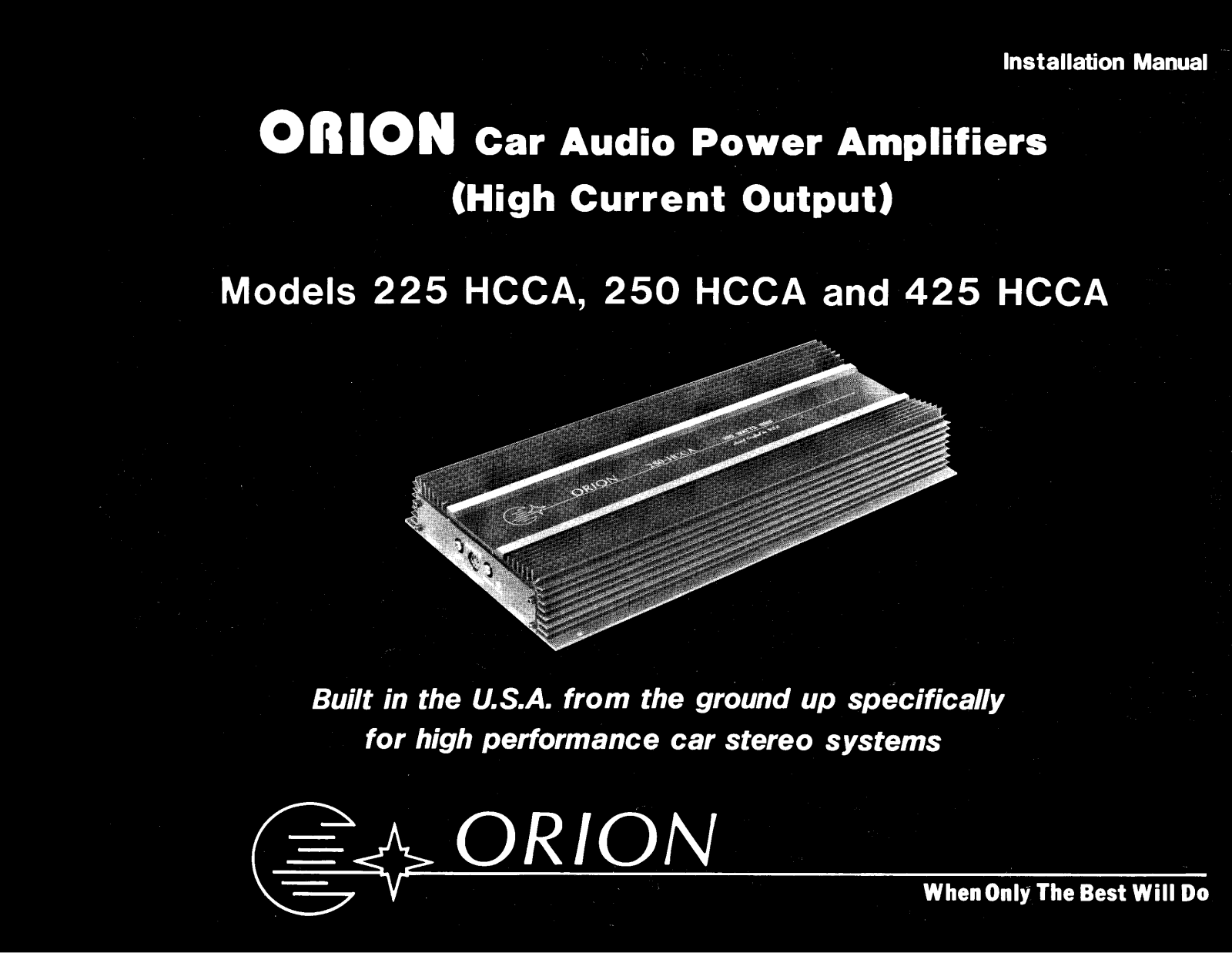 Orion 425HCCA User Manual