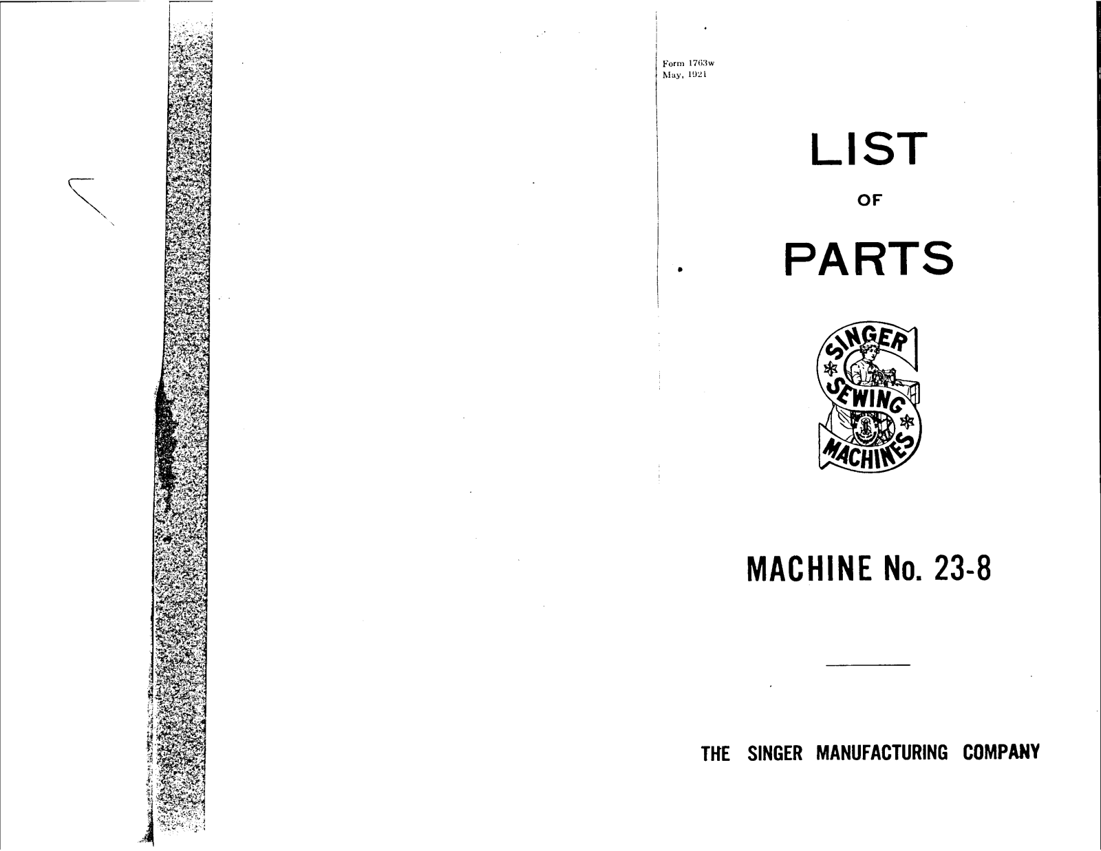 Singer 23-8 User Manual