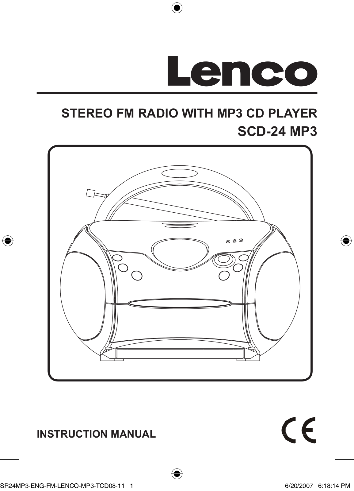 Lenco SCD-24 MP3 User Manual