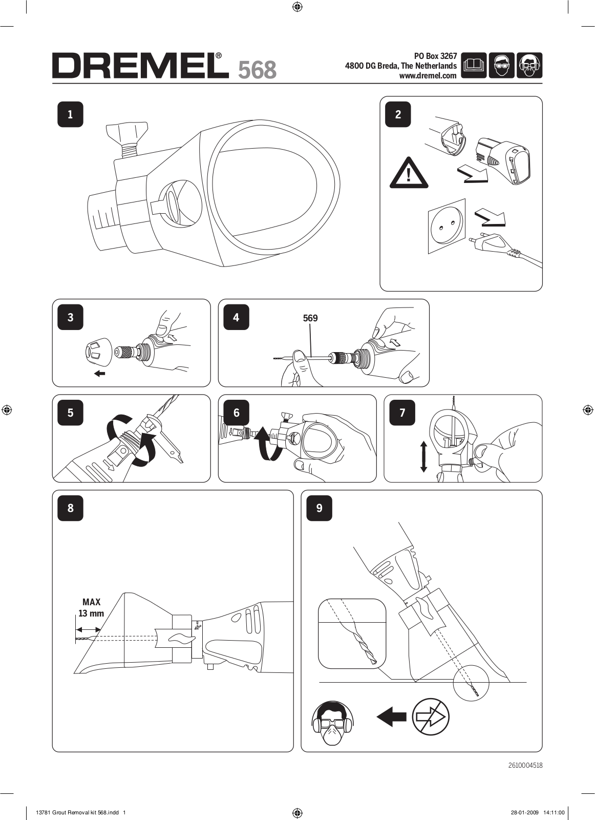 DREMEL 568 GROUT REMOVAL KIT User Manual