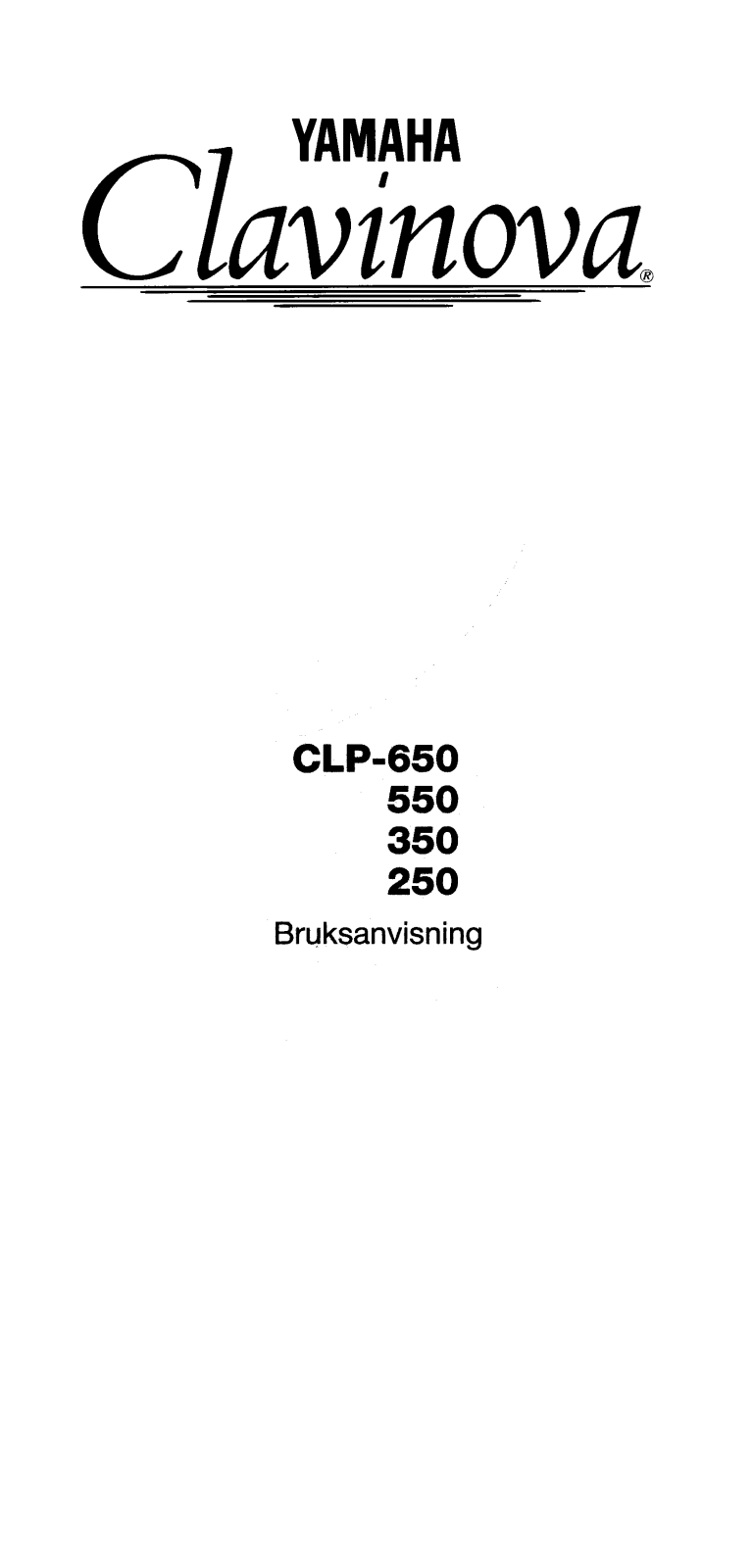 Yamaha CLP-650, CLP-550, CLP-350, CLP-250 User Manual