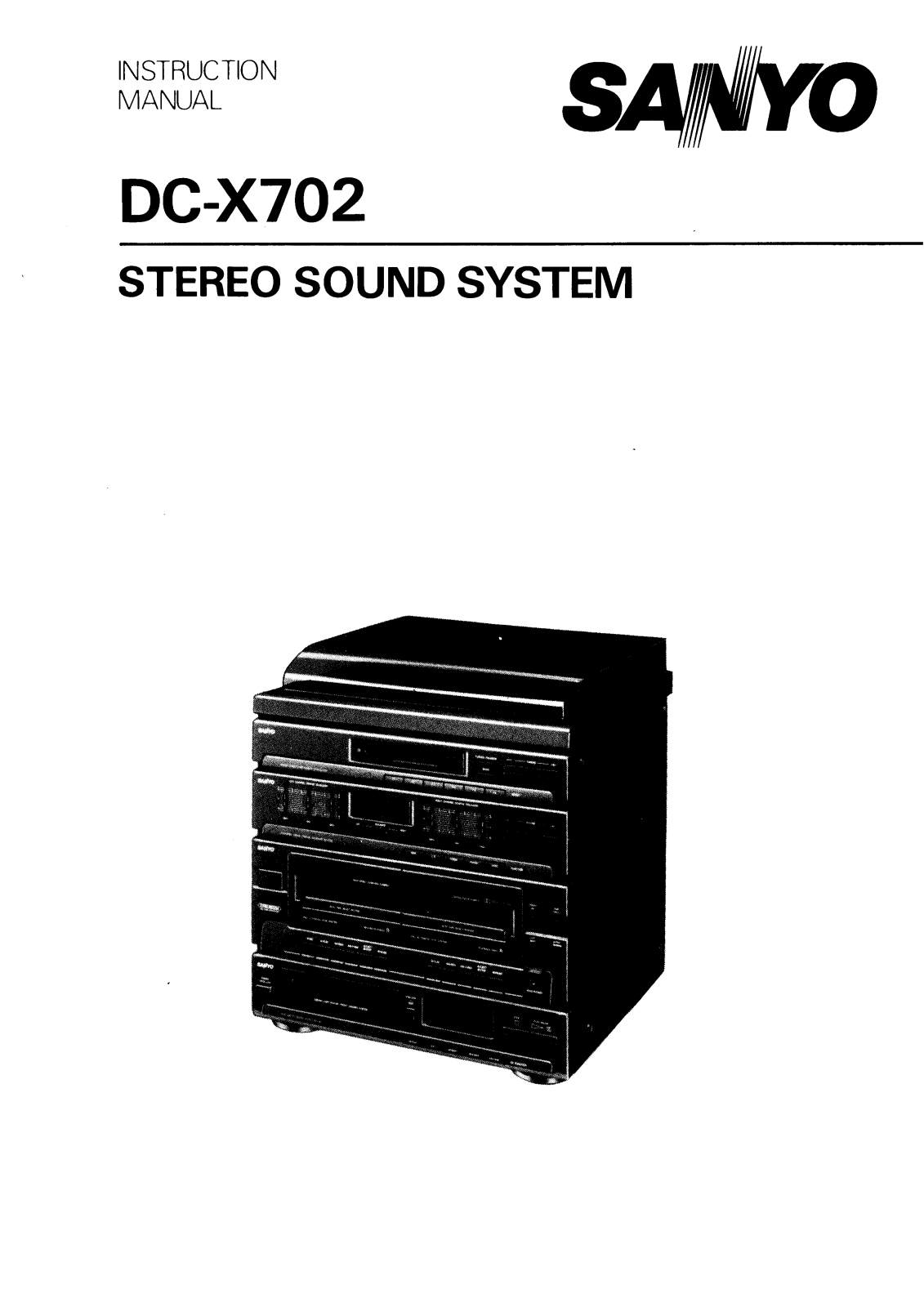 Sanyo DC-X702 Instruction Manual